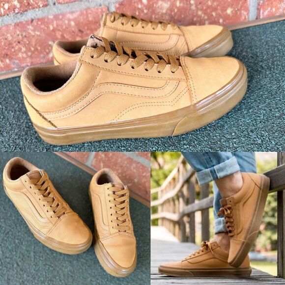 Vans Old Skool Mono Gum Vansbuck - Khaki size 5 M 6.5 W - Picture 1 of 12